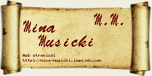 Mina Mušicki vizit kartica